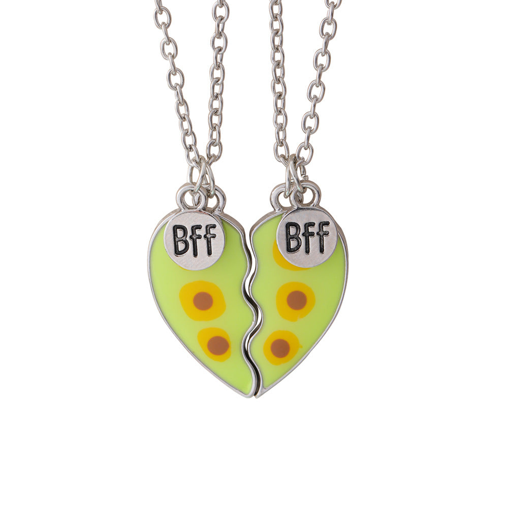 Good Friend Love Colorful Cartoon Girlfriends Necklaces