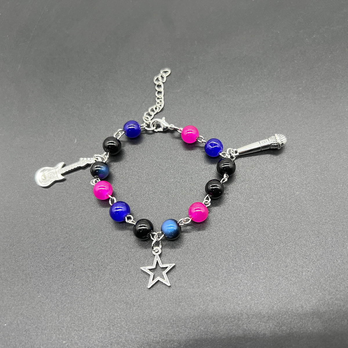 White Dice Hip Hop Butterfly Five-pointed Bracelets