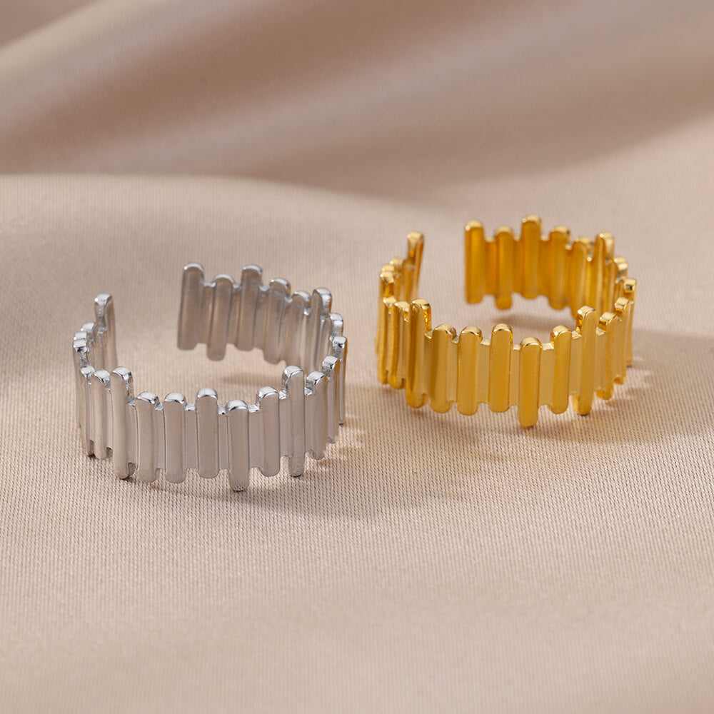 Men's Korean Style Simple Stainless Steel Geometric Rings