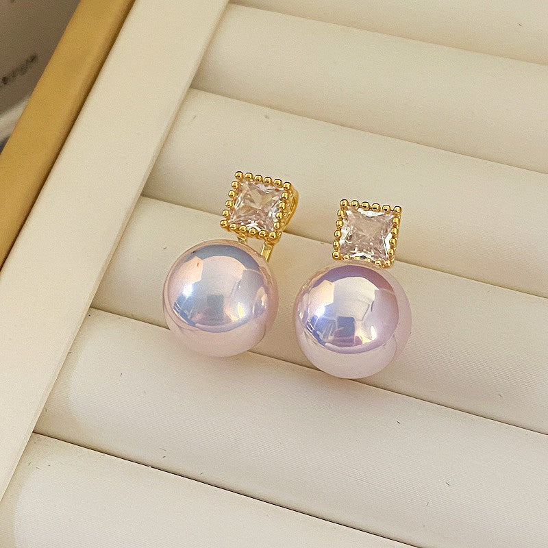Shining Diamond Irregular Round Female Special Earrings