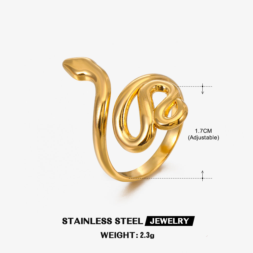 Women's & Men's Steel Snake Punk Hip Hop Style Rings