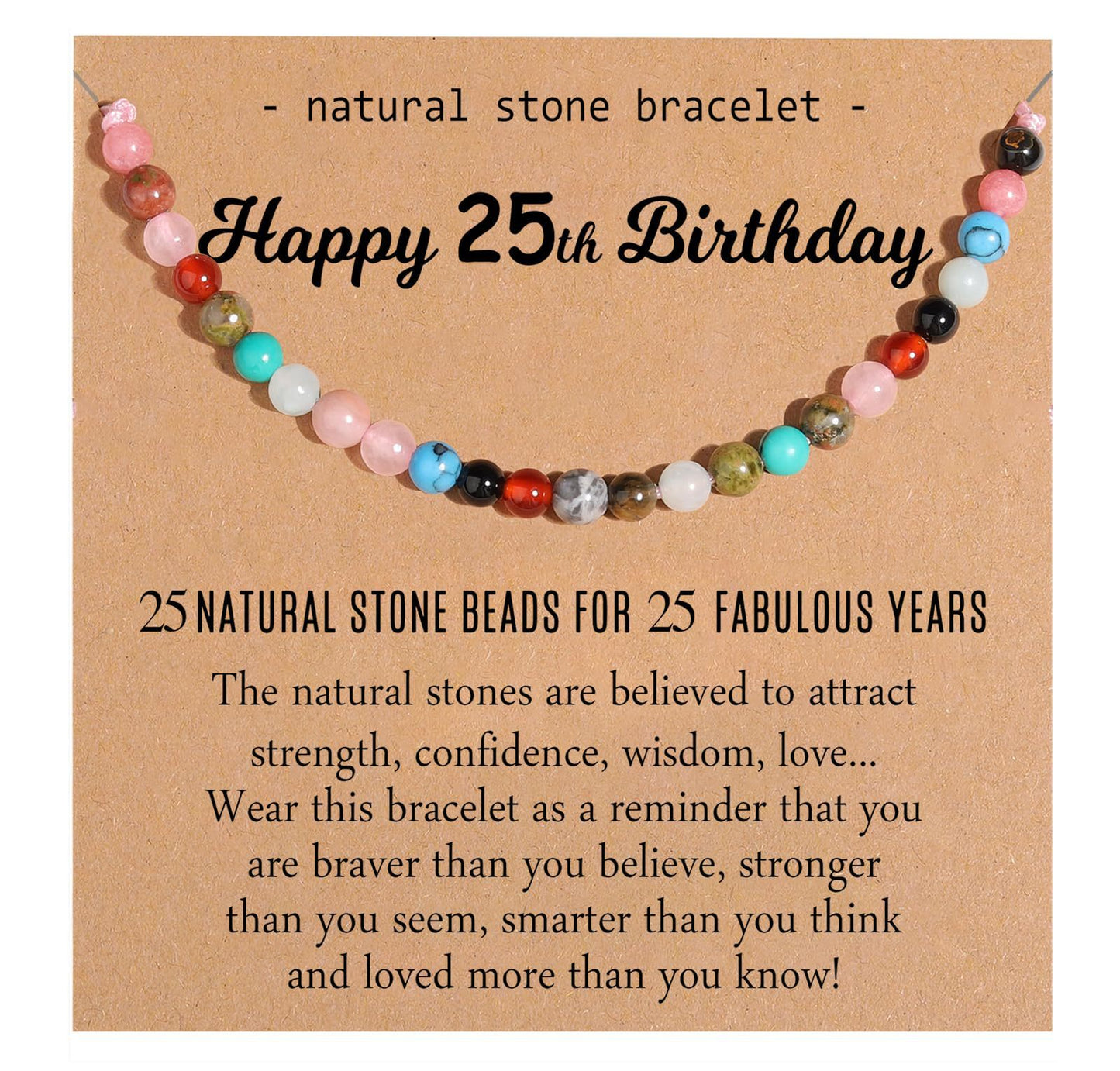 Women's Birthday Gift Candy Color Natural Beaded Bracelets