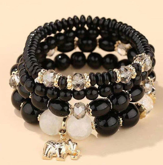 Fashionable Bohemian Elephant Simple Mix Match Metal Bracelet