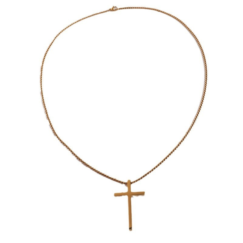 Women's Luxury Fashion Stainless Steel Cross Shelf Necklaces