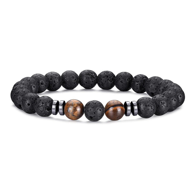 Women's & Men's Eye Hand-woven White Turquoise Suit Stretch Bracelets