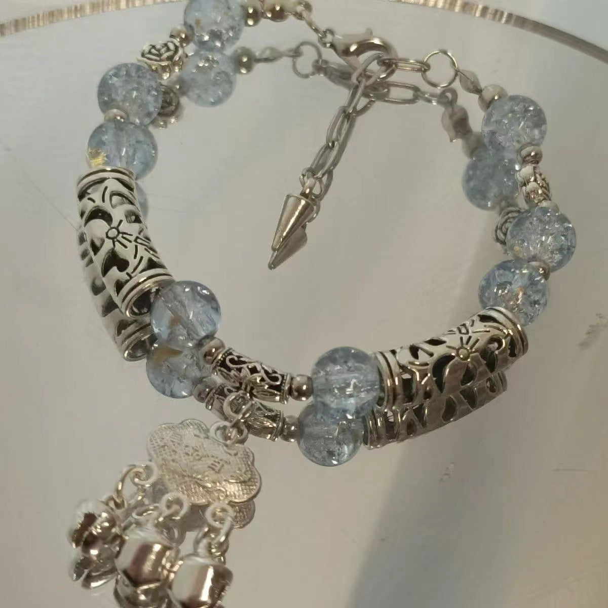 Green Phantom Quartz Design Lucky Crystal Hand Bracelets
