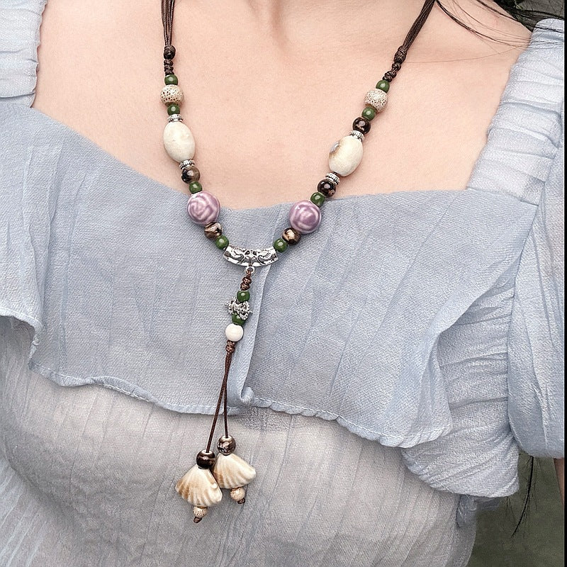 Style Antique Sweater Chain Long Adjustable Necklaces