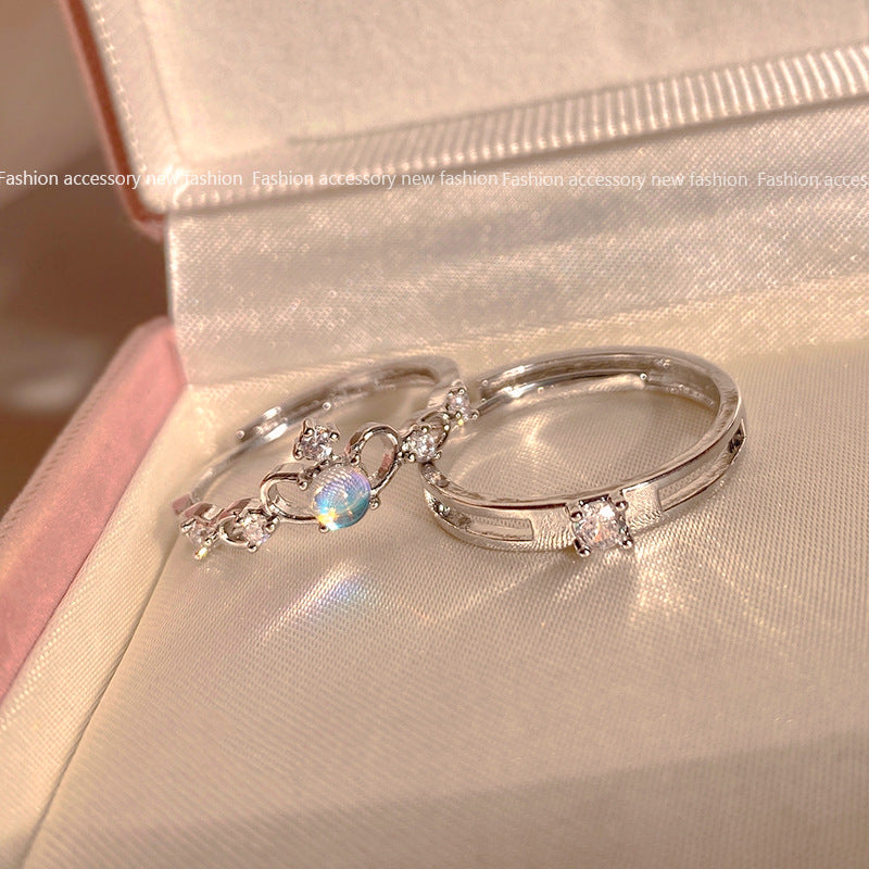 Women's Luxury High Sense Niche Couple Open Rings