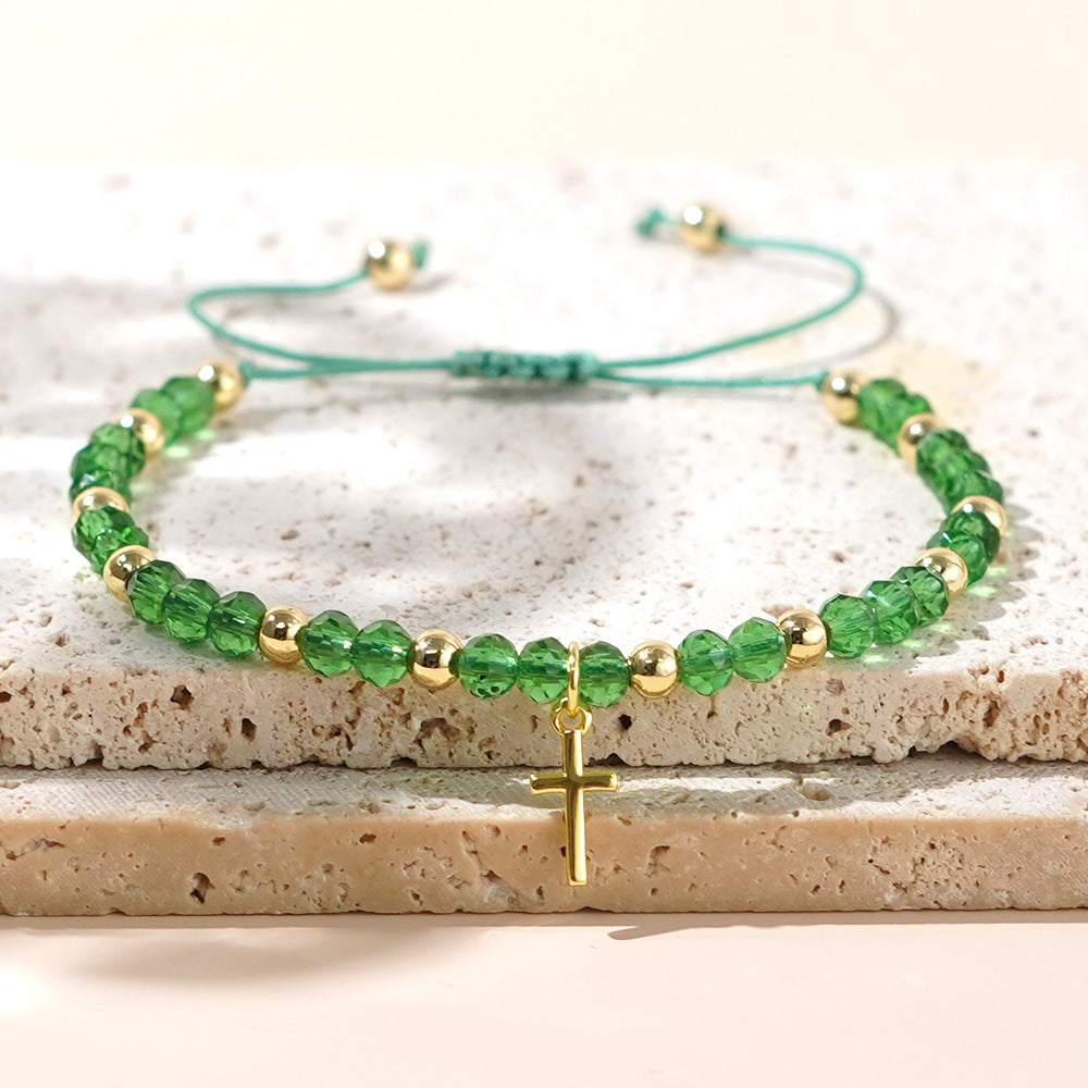 Bohemian Style Crystal Beads Cross Light Bracelets