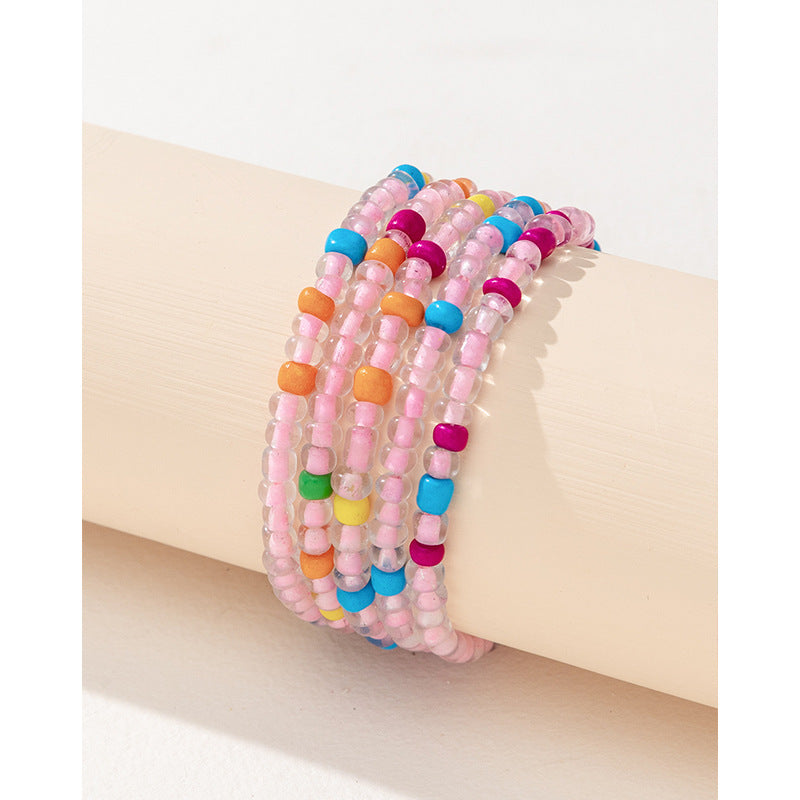 Style Bohemian Bead Design Sense Niche Contrast Bracelets