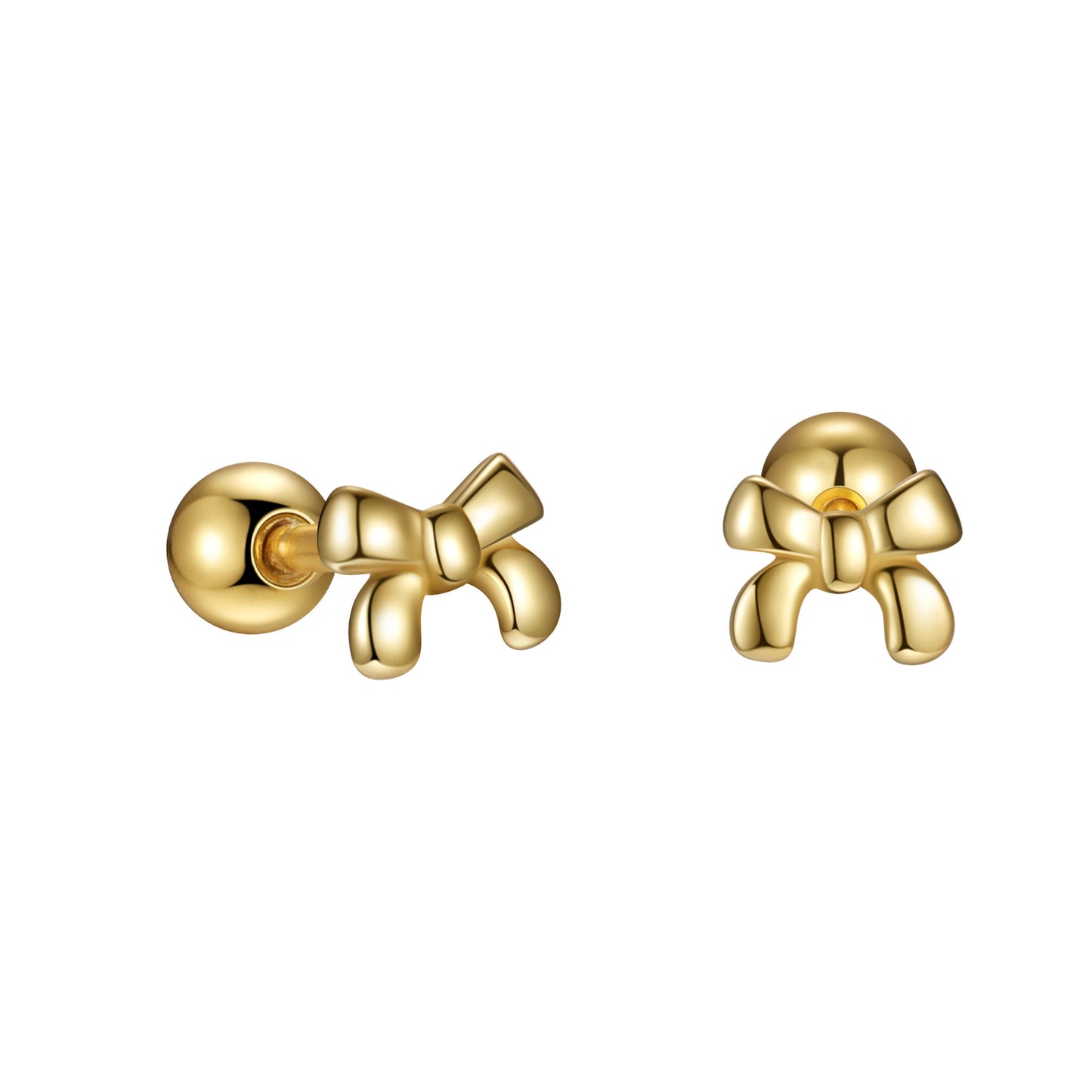 Sier Bow Screw Sweet Style Stylish Simple Personality Rings