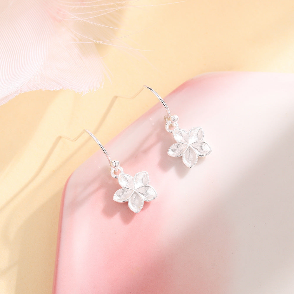Women's Flower For Niche Design Pastoral Style Sand Surface Rings