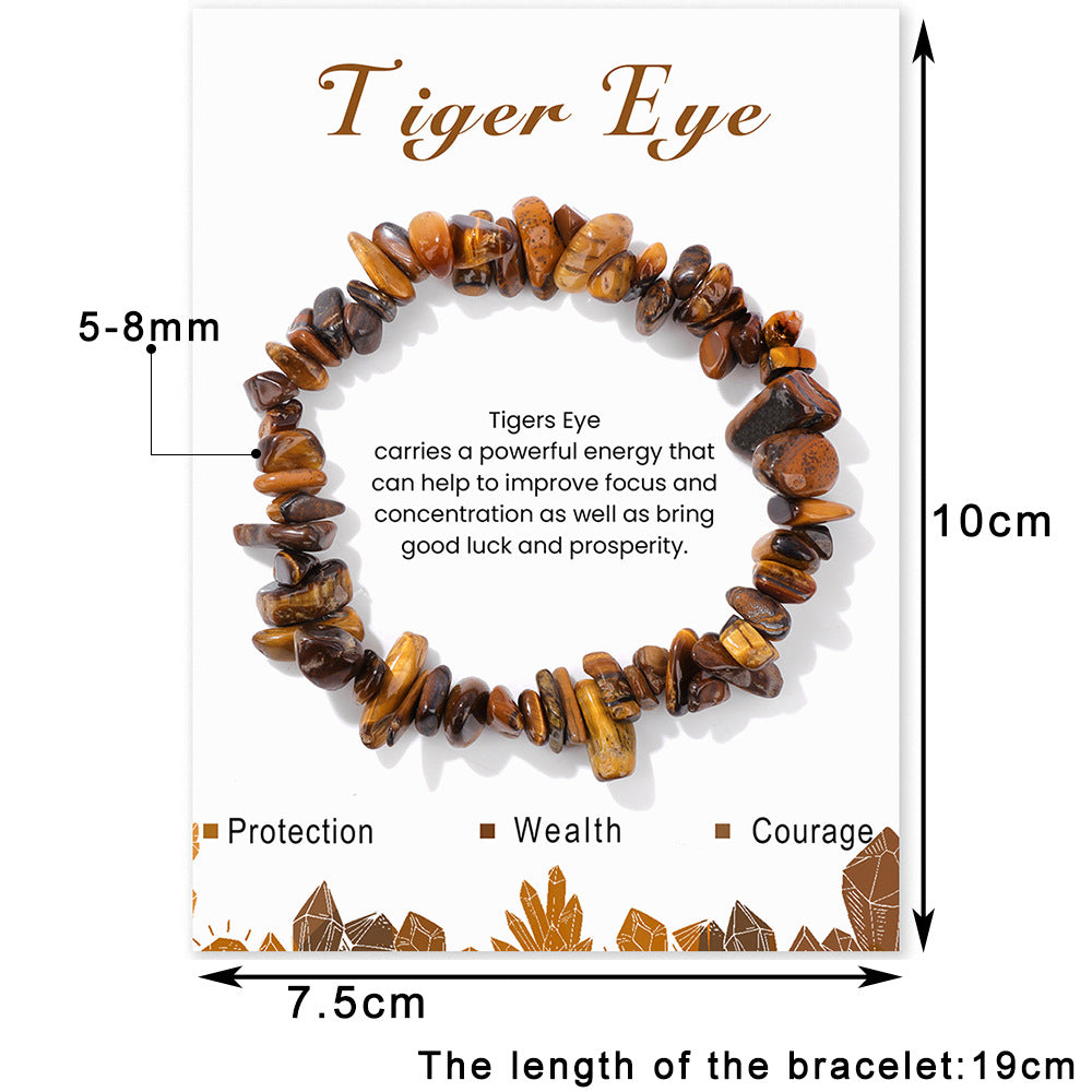 Gravel Beads Stone Vintage Business Cardboard Bracelets