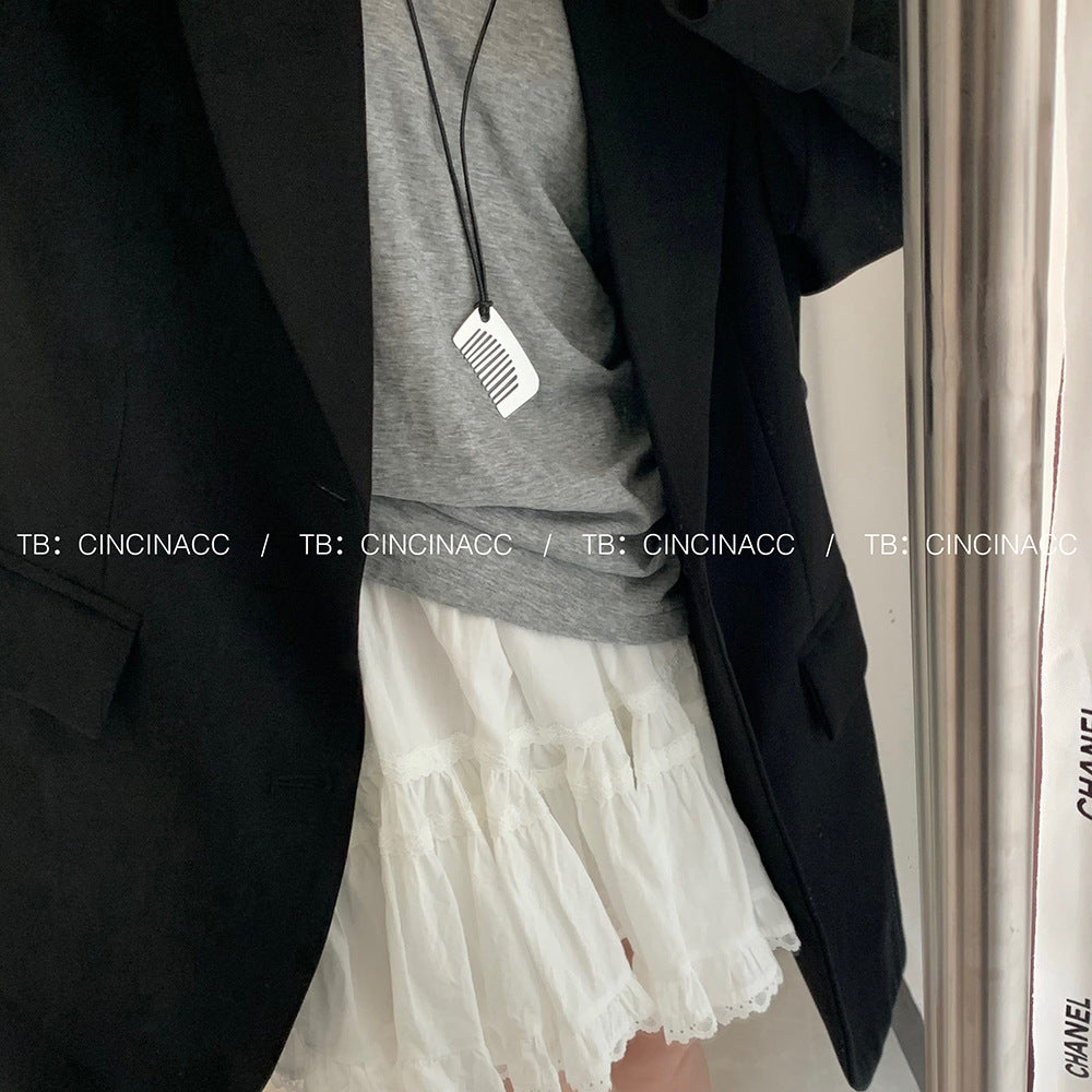 Sier Comb Design Personalized Sweater Chain Necklaces