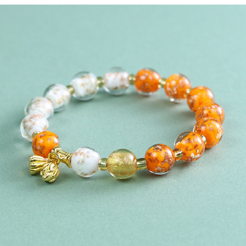 Women's Light Luxury High-grade Luminous Glaze Chinese Beaded Scenic Bracelet