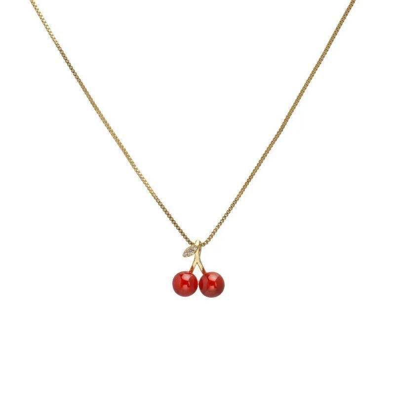 Women's Cherry For Summer Light Luxury Clavicle Necklaces