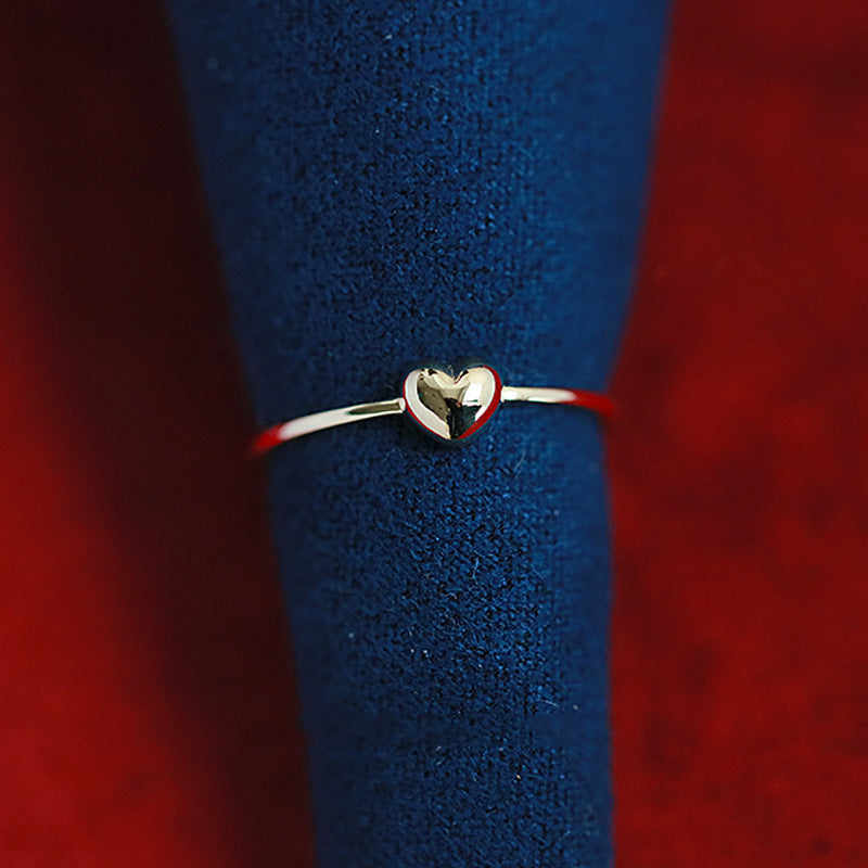 Women's Sier Korean Simple Opening Affordable Luxury Rings
