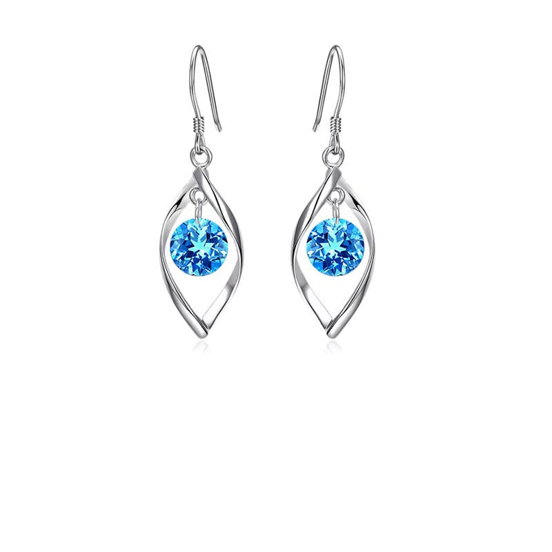 Sterling Sier Eardrops Female Long Elegant Earrings