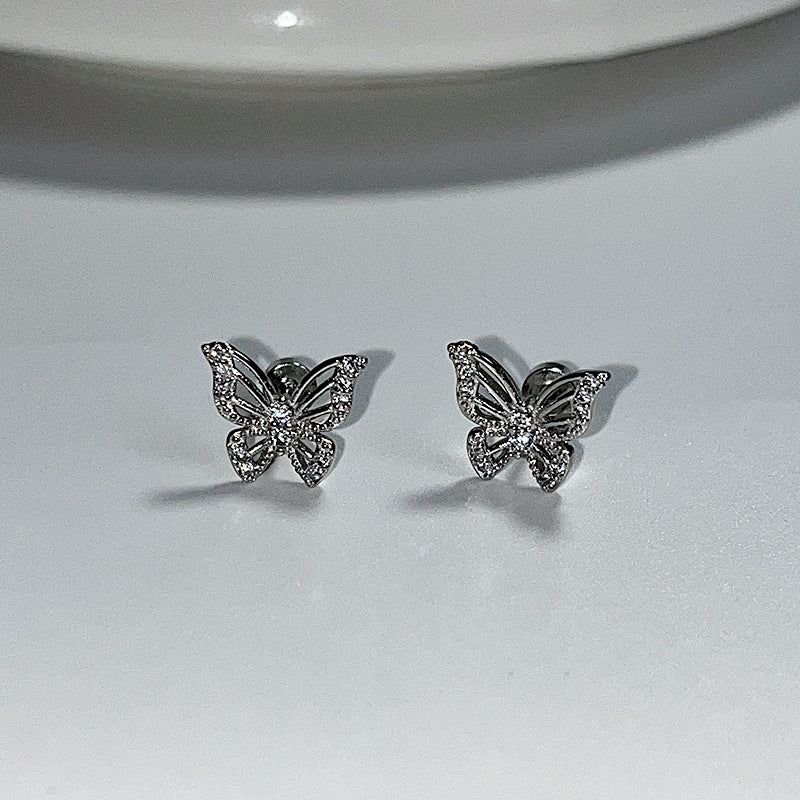 Letter Flash Ear Bone Set Flat Screw Earrings