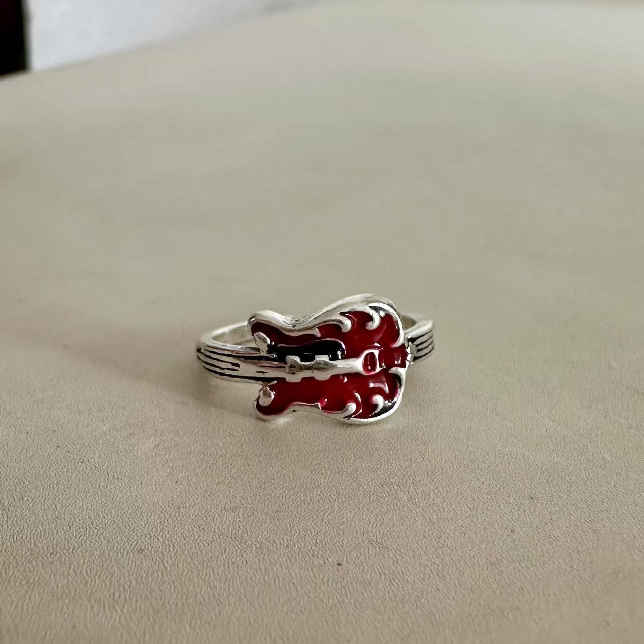 Artistic Fashion Personalized Oil Dripping Guitar Ring