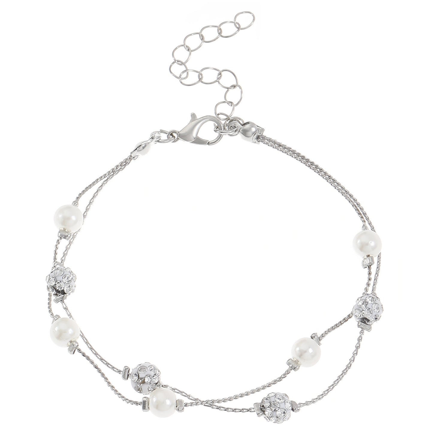 Women's Starry Twin Pearl Minority High-grade Zircon Bracelet
