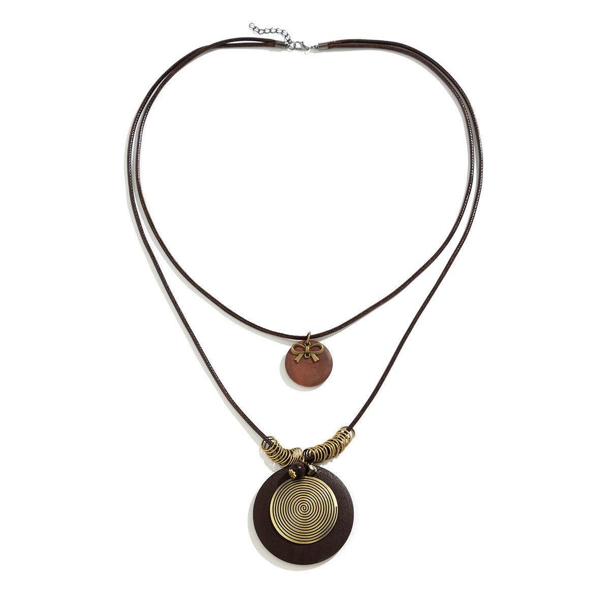 Women's Piece Ethnic Style Long Beaded Wax Line Necklaces