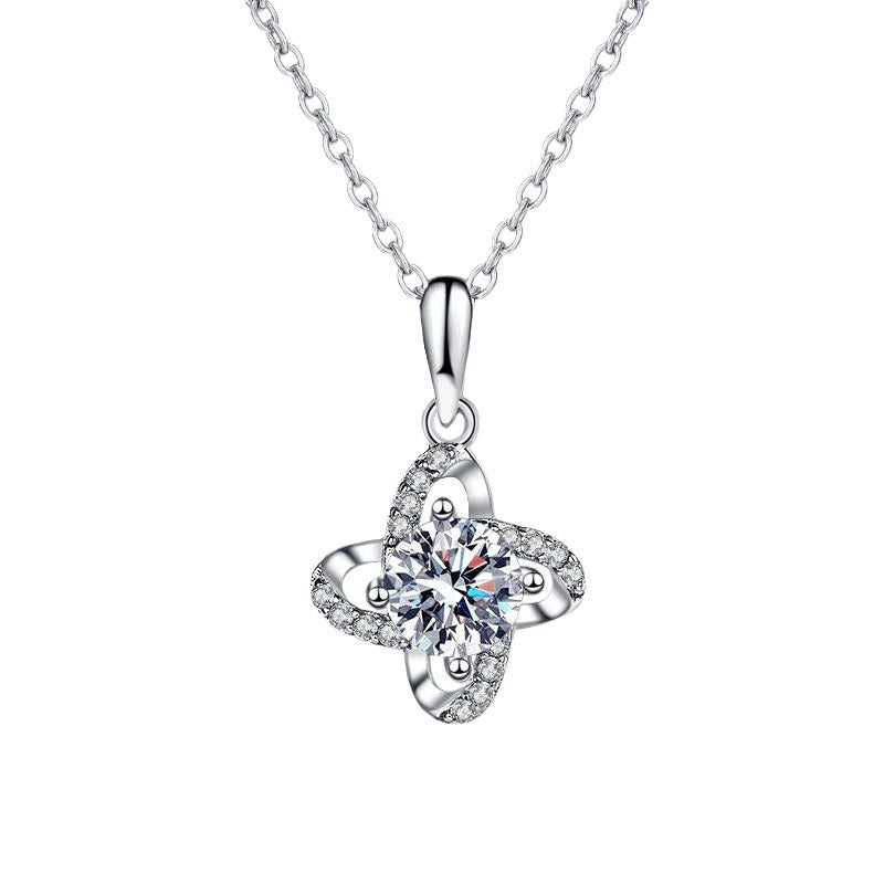 Women's Sterling Sier Karat Color Moissanite Classic Necklaces