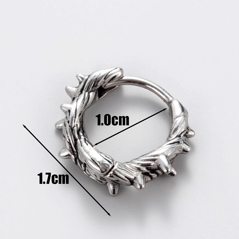 Men's Stainless Steel Casting Skull Totem Trendy Retro Earrings