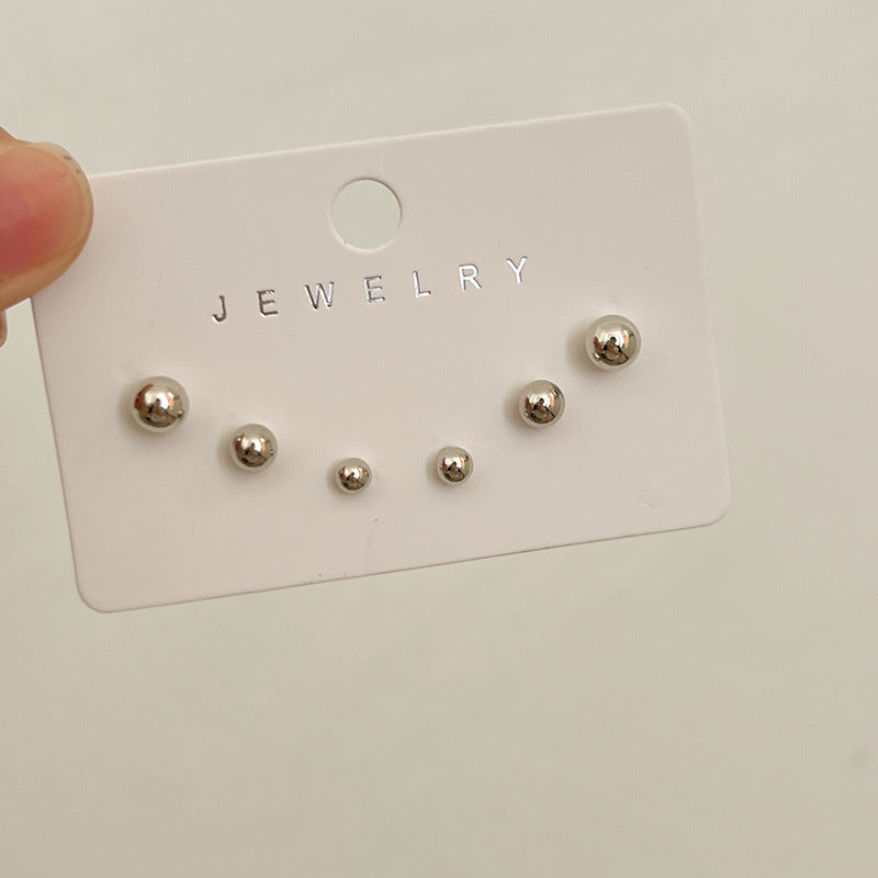 Women's Needle Unique Small Exquisite Set Ear Earrings