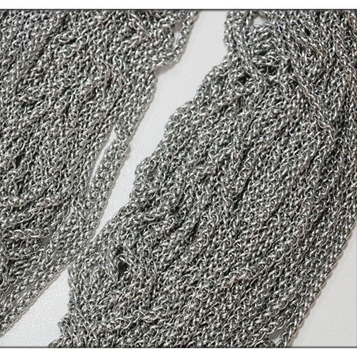 Stainless Steel Basket Chain Keel Snake Bones Wheat Titanium Necklace