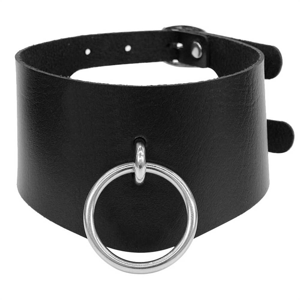 Nightclub Punk O-shaped Street Shooting Leather Necklaces