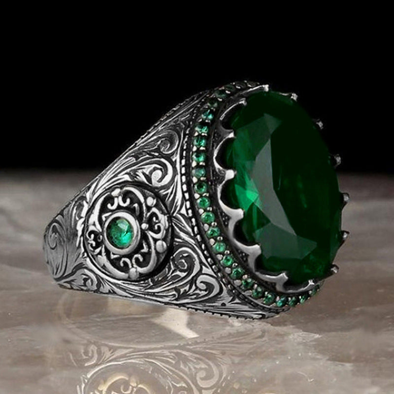 Classic Embossed Female Baroque High Sense Rings