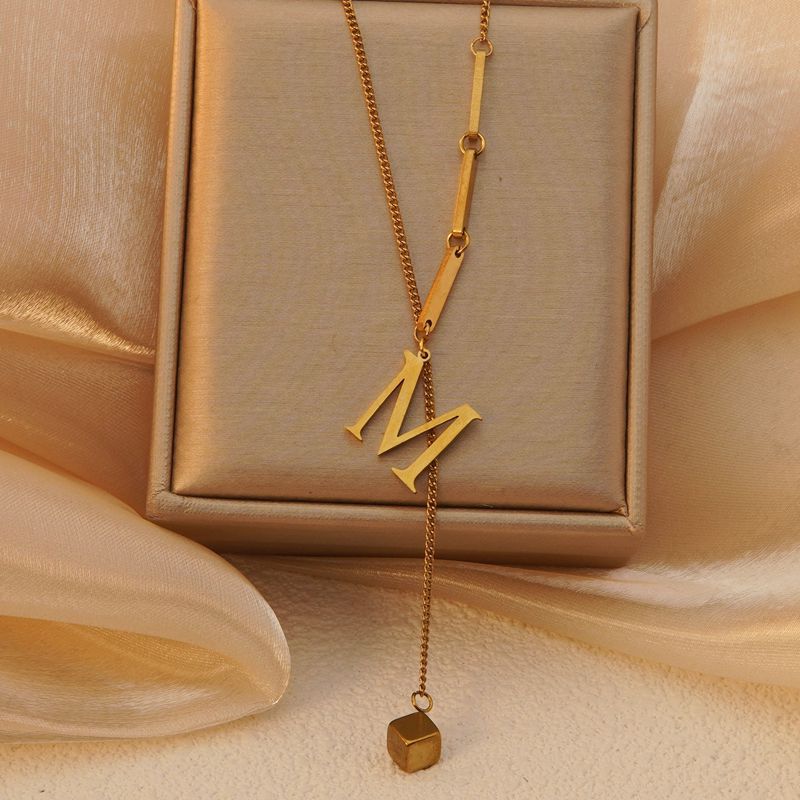 Clavicle Chain Female Letters Do Not Fade Simple High Necklaces