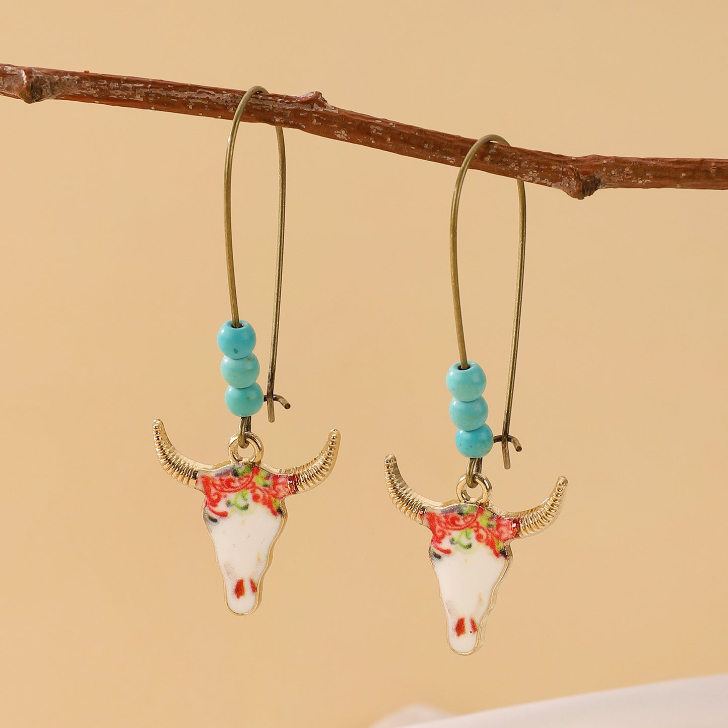 Women's Style Personalized Cow Head Retro Western Earrings