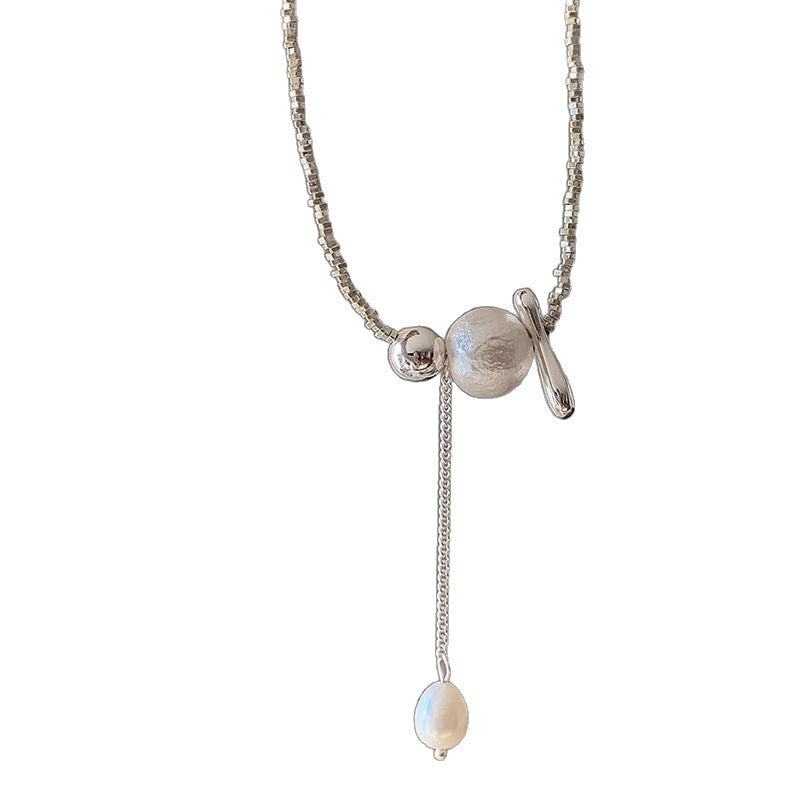 Beaded Tassel French Fashion Imitation Broken Sier Necklaces
