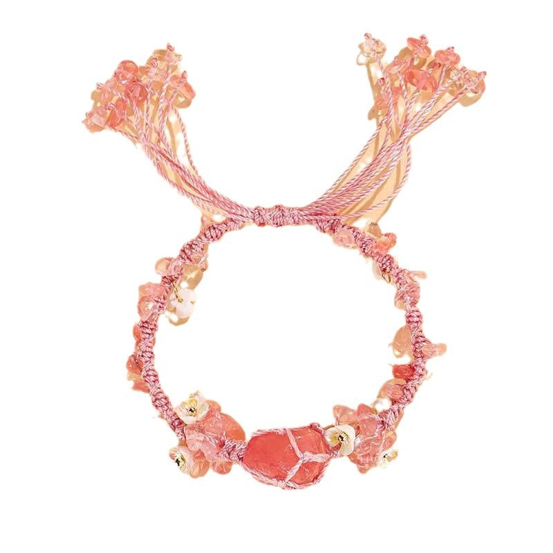 Flower Female Niche High Sense Hand Woven Rope Bracelets