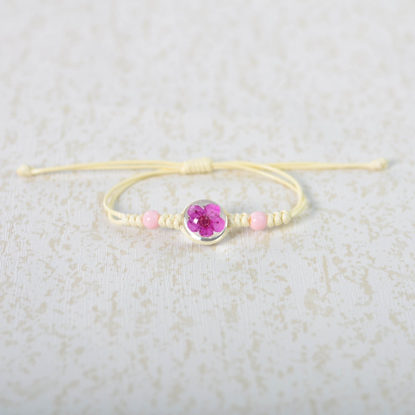 Fresh Sweet Starry Lace Flower Dried Ceramic Bracelets