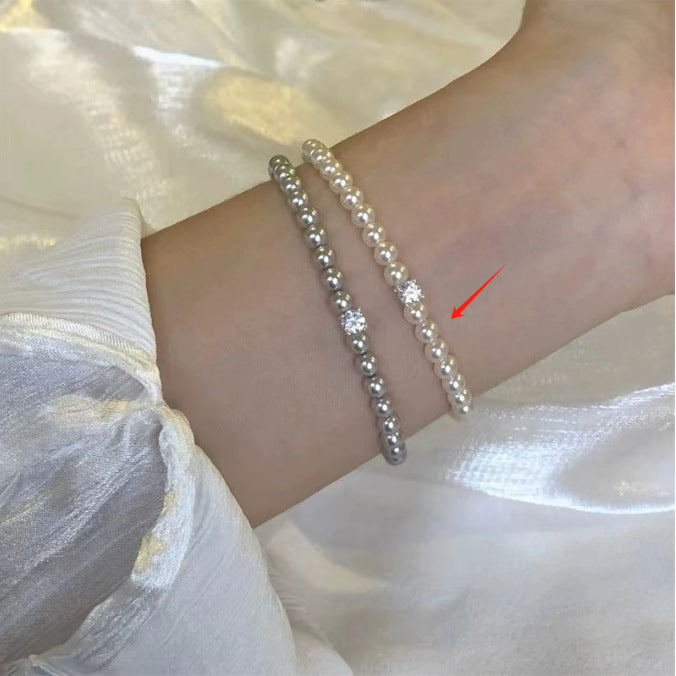 Sier Shining Full Diamond Design Niche Bracelets