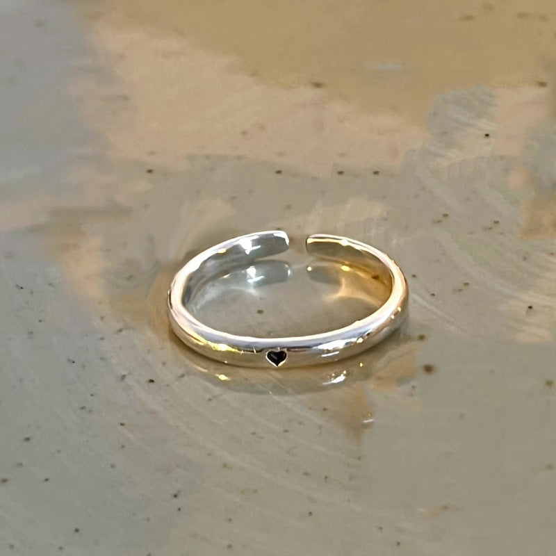 Open Female Graceful Personality Niche Design Cold Rings