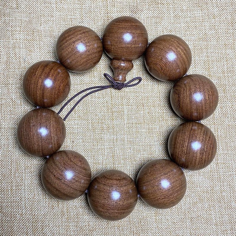 Women's & Men's Gold Sandalwood For Beads In Large Bracelet