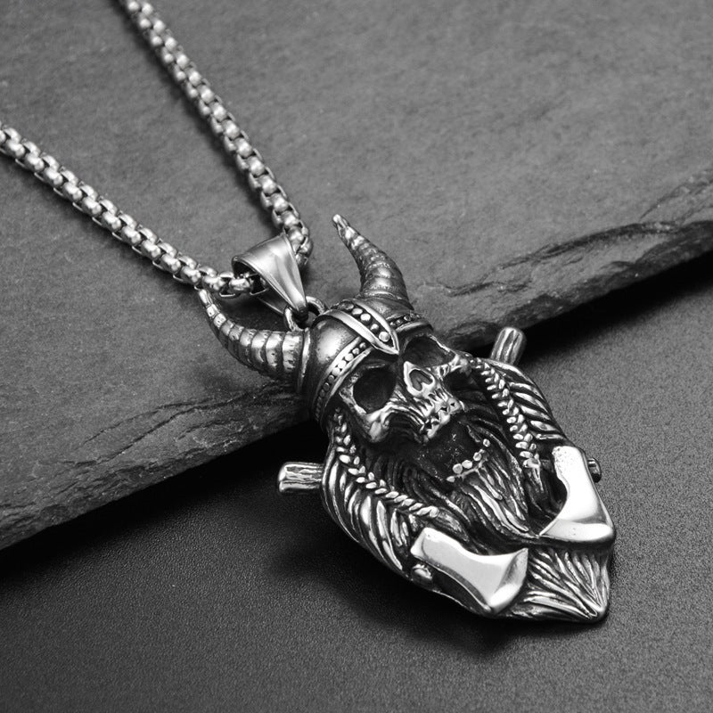 Men's Die-casting Pattern Six-pointed Star Trendy Cool Rock Necklaces