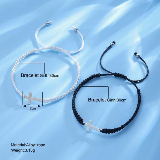 Simple Fashion Friendship Hand-woven Cross Carrying Strap Bracelets