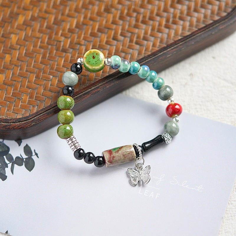 Ethnic Style Ceramic Ancient Beaded Artistic Bracelets