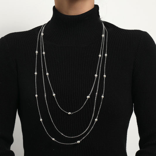 Women's Ornament Long Elegant Imitation Geometric Trendy Necklaces