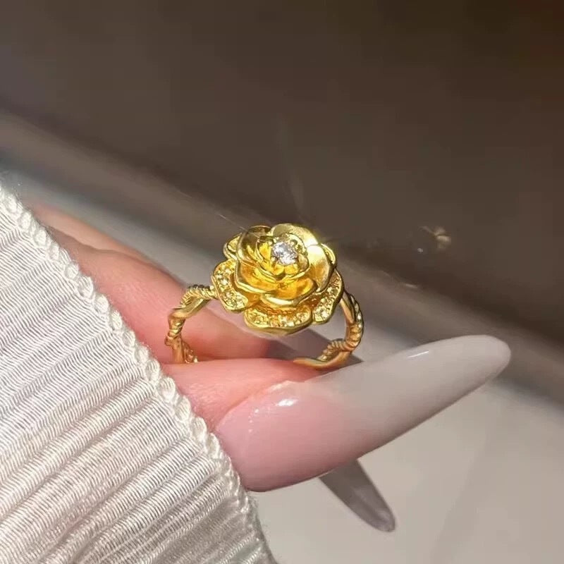 Gold Audrey Rose Female Vietnam Sand Fashion Rings