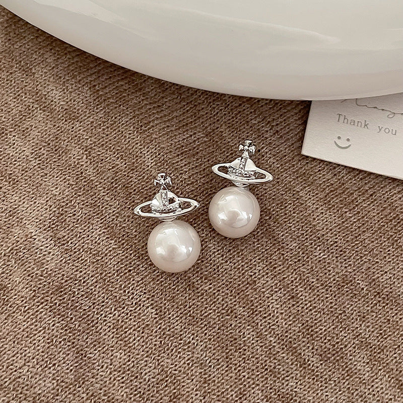 Women's Romantic Planet Pearl For Design High-grade Earrings