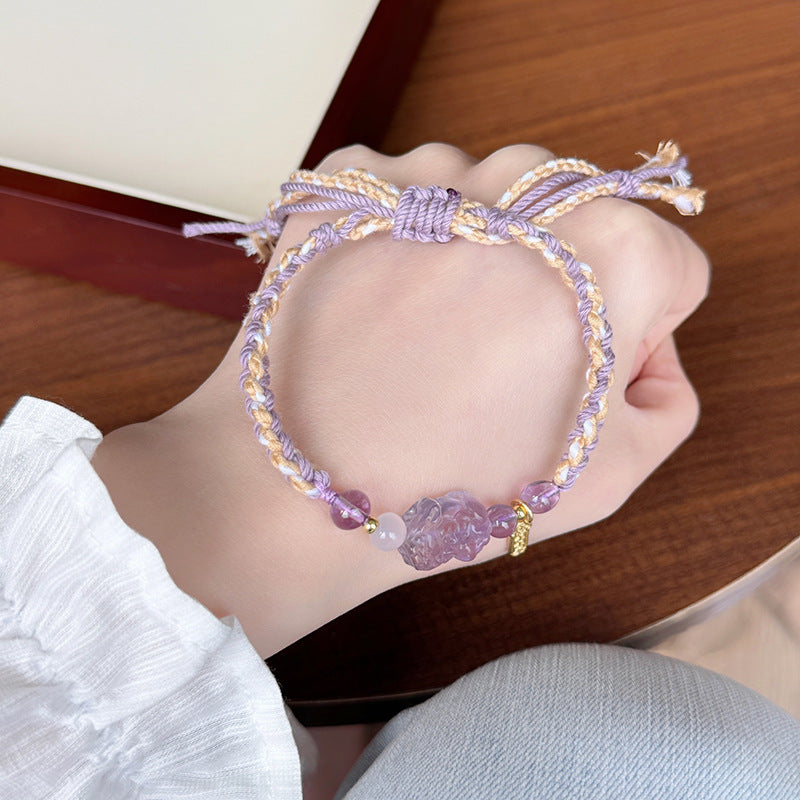 Fairy Sweet Gentle Natural Pink Crystal Bracelets