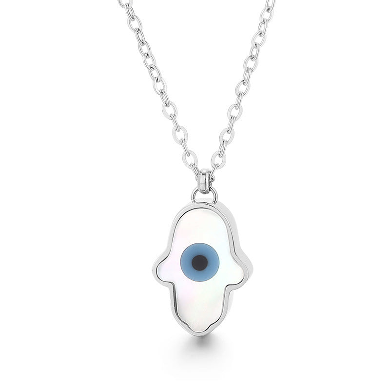 Women's Real Gold Ornament Devil's Eye Trend Necklaces