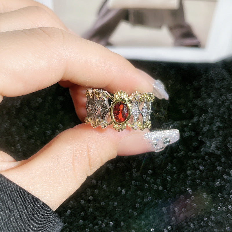 Women's Niche Palace Style Open Light Luxury Rings