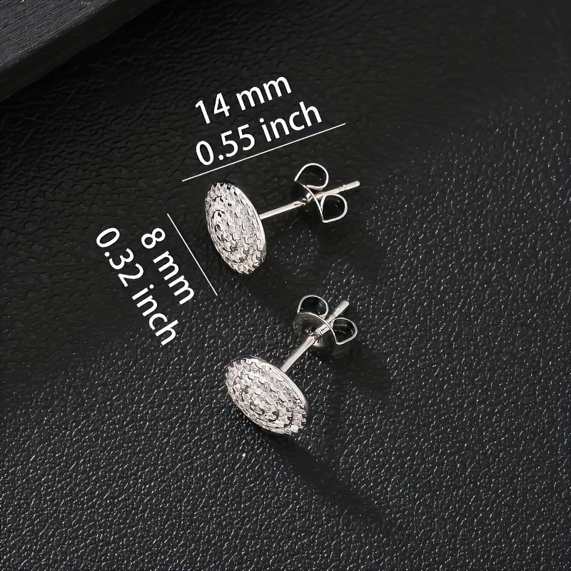 Full Zircon Hip Hop Female Advanced Versatile Earrings